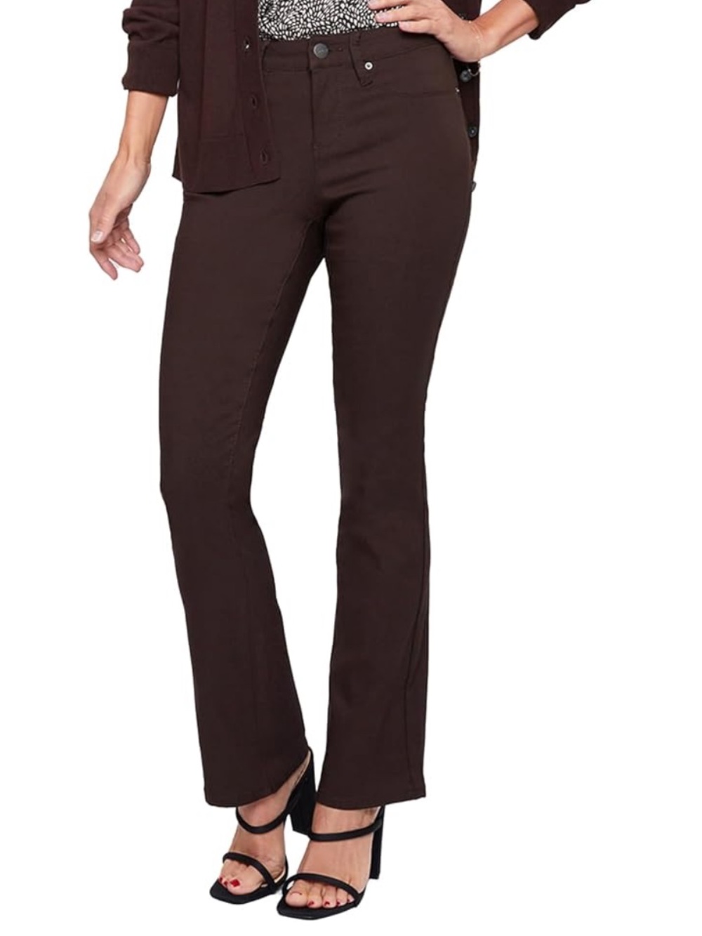 🟠NWT ROYALTY FOR ME “Forever Color” Hyper-Stretch Flare Pants in Wine